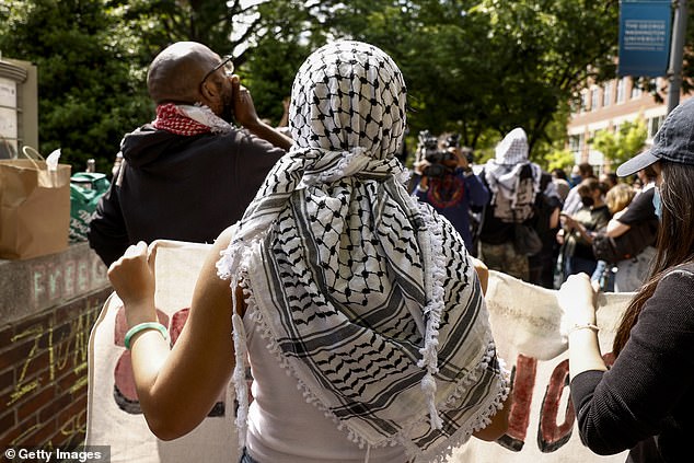 The a keffiyeh is a traditional headdress in parts of the Middle East.