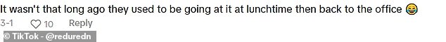 Red's video sparked hundreds of comments, with many viewers sharing their own views on both British office and drinking culture