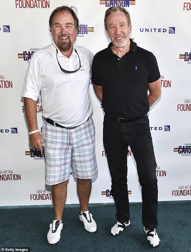 Karn later hosted Family Feud from 2002 to 2006, and he reunited with Tim Allen in 2021 on the home repair competition Assembly Required, and then in 2022 on the tool-themed series More Power; pictured in 2017 in Burbank, California.