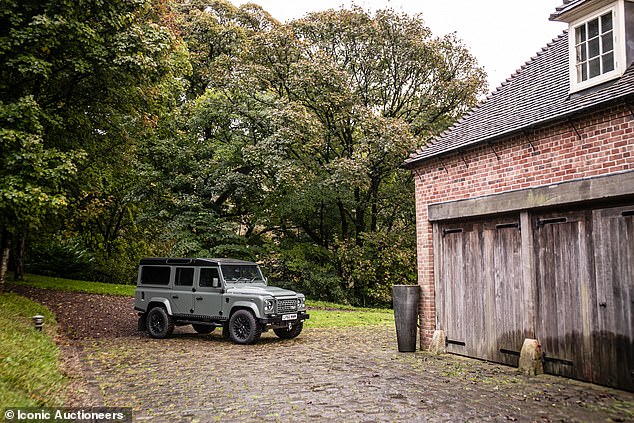 It has additional Lazer lighting at the front and rear, the recovery winch unit and twin exhausts at the rear, retaining the aristocratic rural roughness