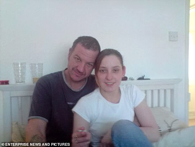 More than five years after she was locked up, Mr Weatherall says he is 'hanging in' until Hayley is released in nine years, and has 'completely forgiven' her. In the photo: Together before she ended up in prison