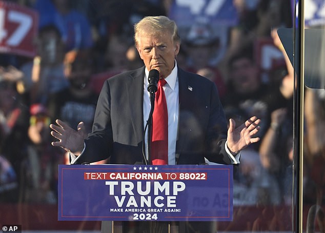 The actor took the stage to deliver a speech at Trump's campaign rally, telling the crowd to 'pick a side'