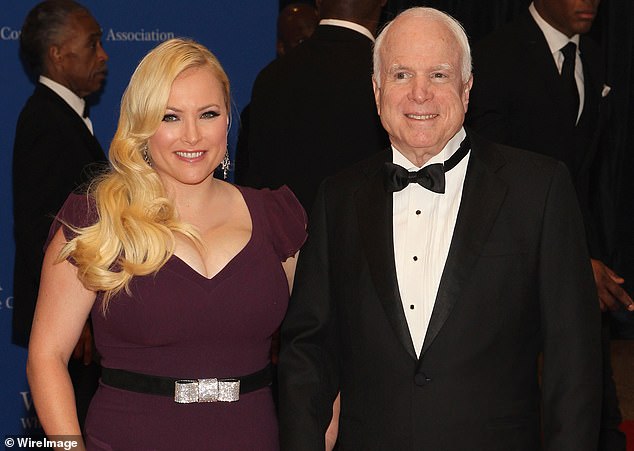 The late senator's daughter – Meghan McCain (left) – threatened to reveal the 'real' things he said about the vice president