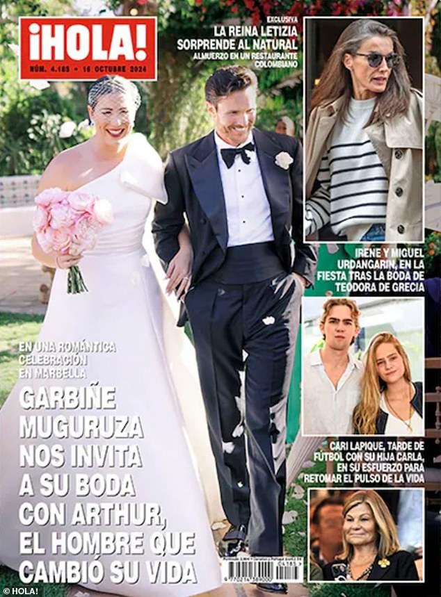 Spanish newspaper Hola! covered Muguruza's wedding, which had a Hollywood-style theme