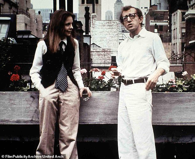 Keaton's stellar film career included her Oscar-winning performance in Annie Hall (1977) alongside writer and director Woody Allen, with whom she also dated.