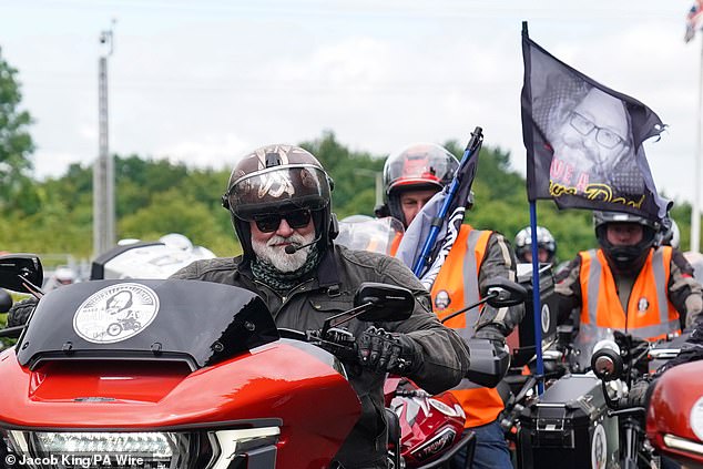 In June, Si and Dave's widow led thousands of bikers to Barrow-in-Furness, Cumbria, after riding across the country from London in honor of the TV star