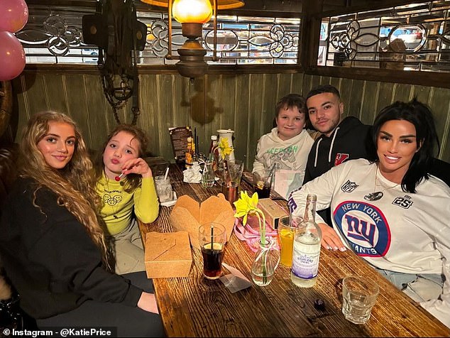 Katie has five children: Harvey, 22, whose father is retired footballer Dwight Yorke, Junior, 19, and Princess Andre, 17, who she both shares with first husband Peter Andre, and Jett, 10, and Bunny Hayler, 9, from her third marriage to Kieran Hayler (all pictured without Harvey)