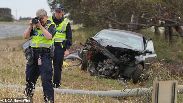 Major Crash investigators spent the day examining the scene at Waterloo Corner