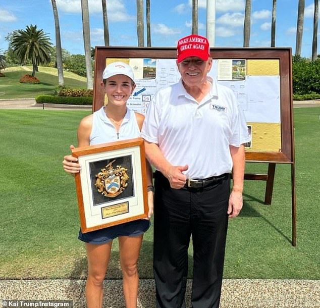 In March, Kai won the women's club championship at Trump's International Palm Beach course