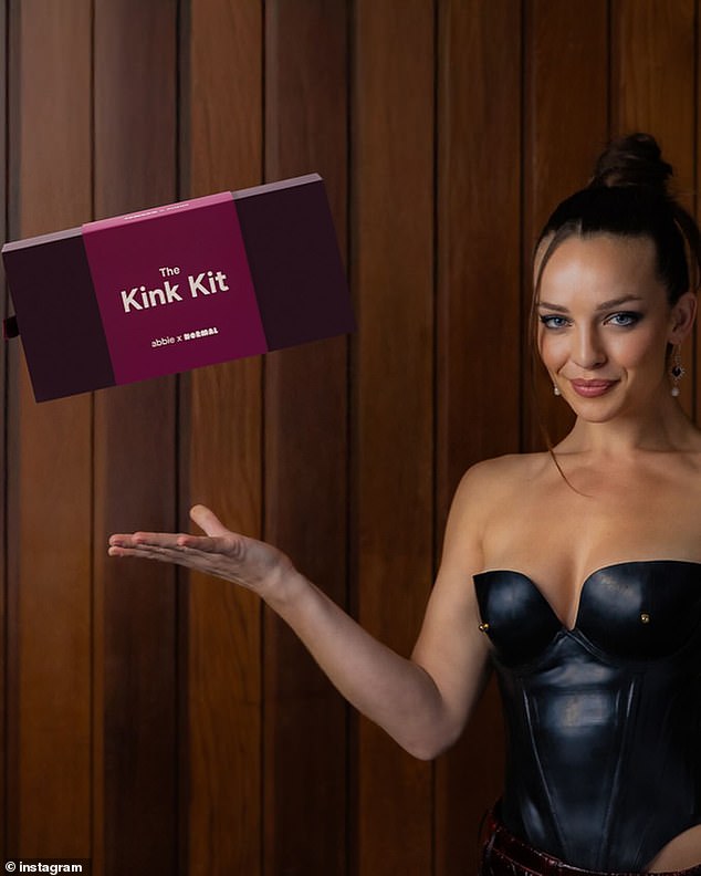 The TV presenter has been busy promoting The Kink Kit, which she co-designed with Normal Co, and is posting a series of racy images on Instagram to mark the occasion