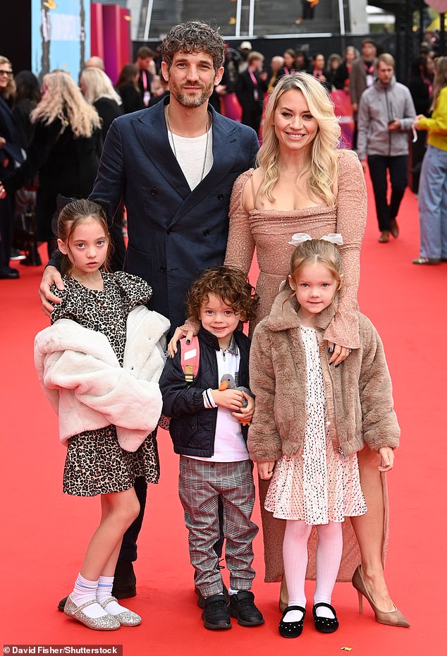 Kimberley was joined at the screening by husband Max Rogers, who she tied the knot with 10 years ago, and their three children, daughters Willow, 10, and Maple, seven, as well as son, Ford Senna, five.