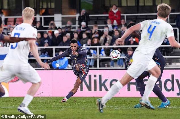 Trent Alexander-Arnold scored a stunning free-kick to help the Three Lions bounce back