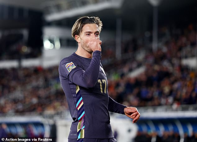 Jack Grealish opened the scoring in the first half before toasting the birth of his daughter