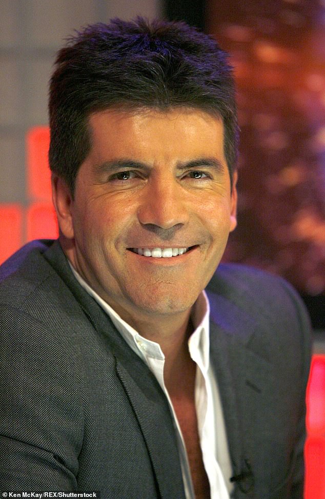 Simon's face still showed the signs of natural aging, with subtle lines and a softer jawline, but his teeth were straighter and bright white on 2005's The X Factor. He was then 46 years old