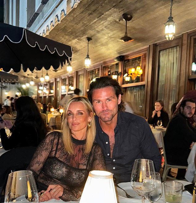 Louise got official with Drew on Instagram in November [pictured] as they celebrated his 40th birthday with her eldest son Charles, 19