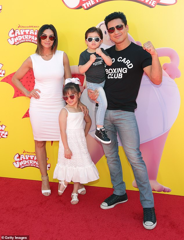 The couple with Gia and Dominic at the Captain Underpants: The First Epic Movie premiere in LA in 2017