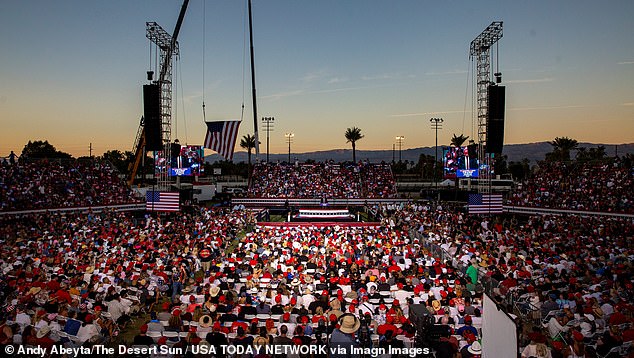 Thousands showed up for Trump's campaign rally in Coachella, California, on Saturday