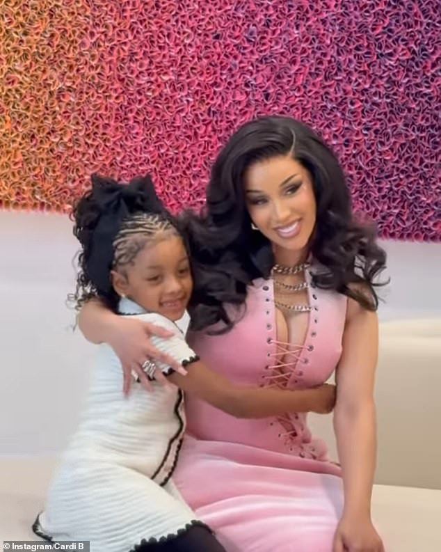 Earlier in the day, Cardi shared a video to her Instagram Stories showing off the gifts her daughter Kulture, six, and son Wave, three, gave her for her birthday.