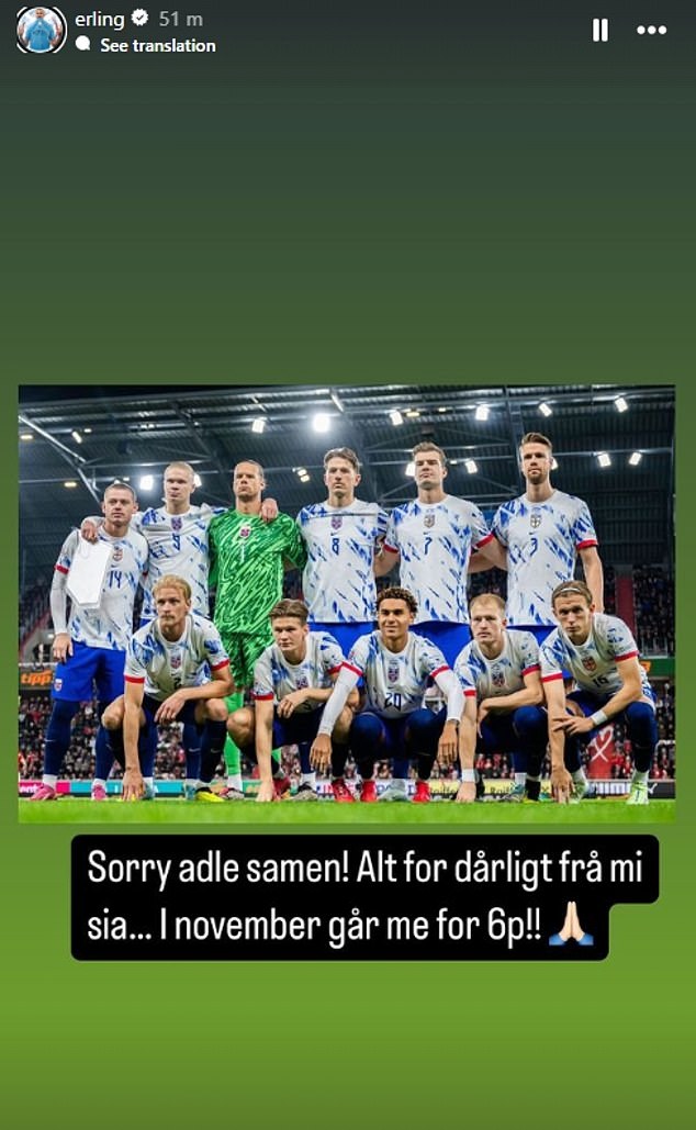 The 24-year-old apologized to fans on his Instagram Story after the match