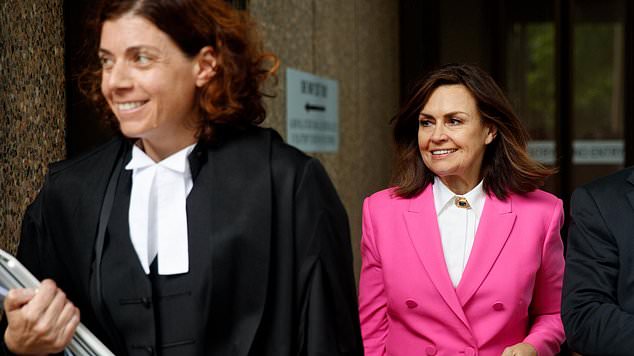 Lisa Wilkinson with her lawyer Sue Chrysanthou. Photo: NewsWire/Nikki Short.