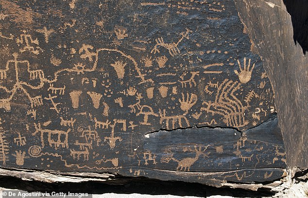 More than 650 petroglyphs, which are images etched directly into the rock surface, can be found at Newspaper Rock