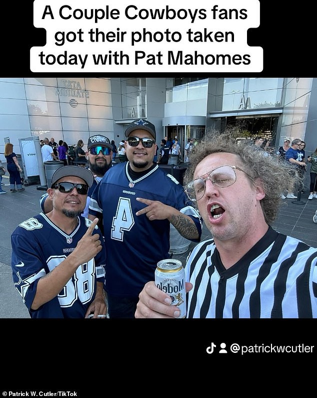 Later on Sunday, Cutler made his first post on TikTok after the attack, posing with fans during Sunday's Dallas Cowboys game against the Detroit Lions at AT&T Stadium.