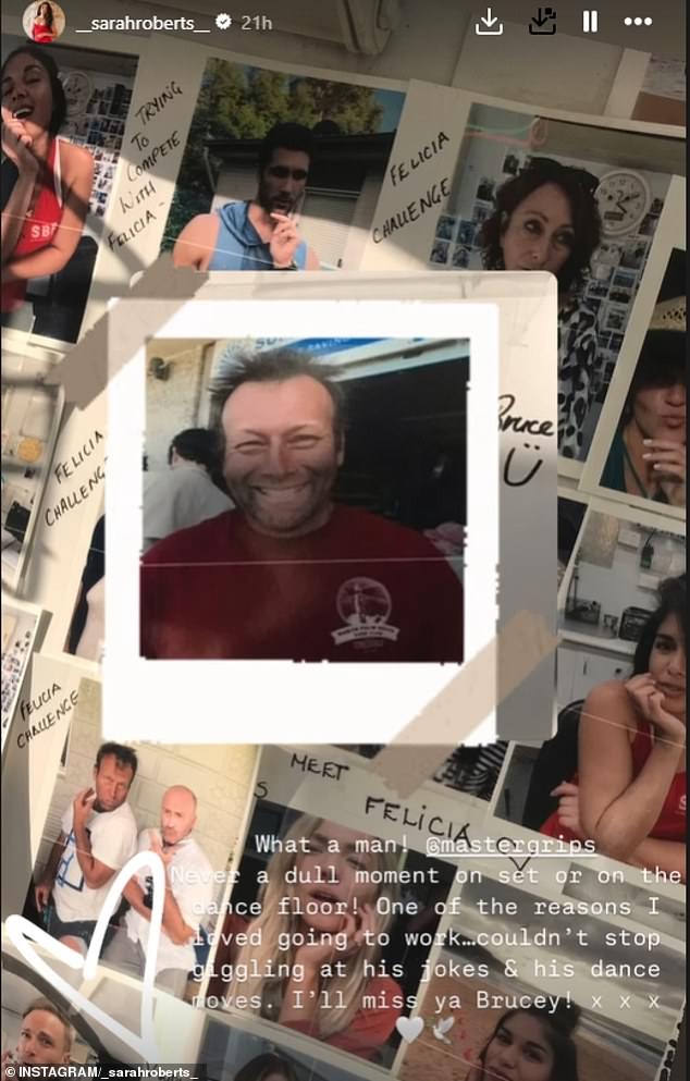 Past and present stars of the long-running Seven show took to social media to remember their beloved colleague. Sarah Roberts, who left the series in 2021, posted a virtual 'scrapbook' of Home and Away cast and crew members with a photo of Murray