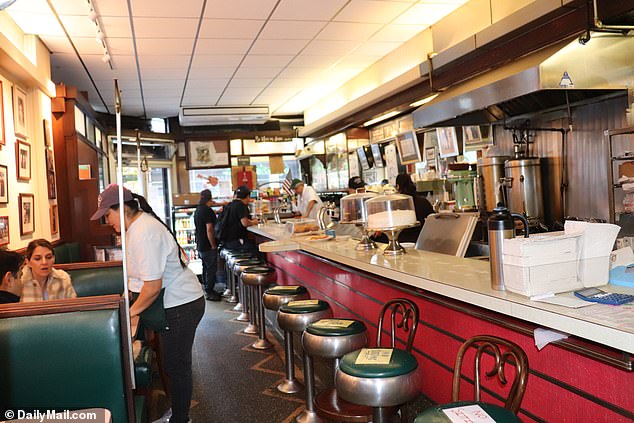 Customers love the classic diner feel, complete with bar seating and intimate booths