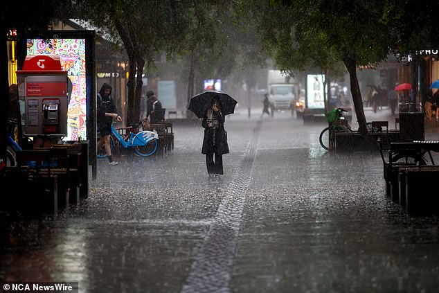 The Bureau of Meteorology issued a severe thunderstorm warning just after 3pm local time on Monday