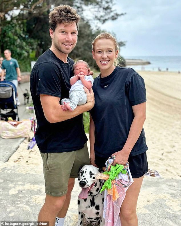 Greene and Georgia welcomed their daughter Isla at the start of the AFL season