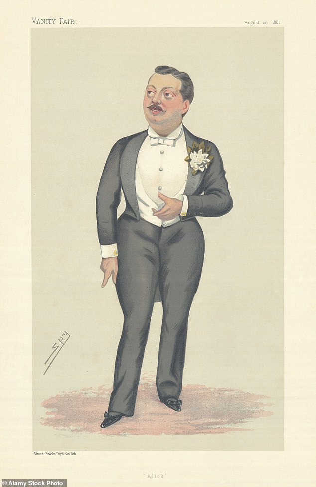 A Vanity Fair Spy cartoon image of 'Alick' from 1881. He continued to work for the royal family until the king's death in 1910, dying the following year in Palermo, Sicily