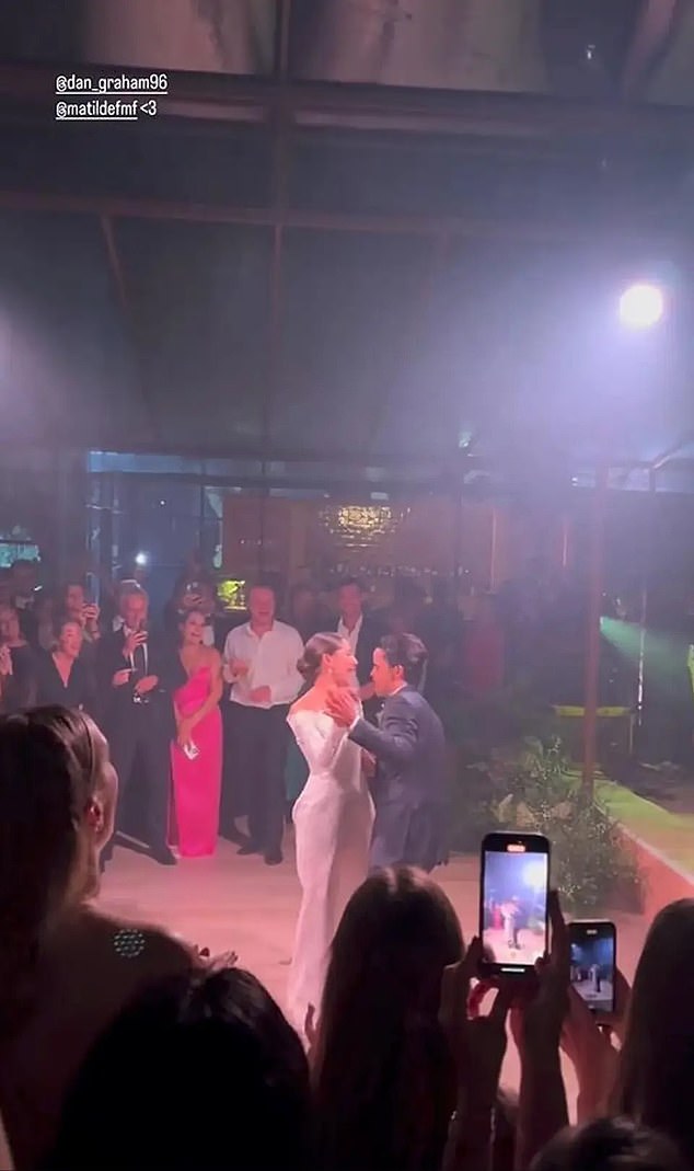 The couple's loved ones took to their social media to share a glimpse of the lavish wedding, with the couple sharing their first dance together as husband and wife.