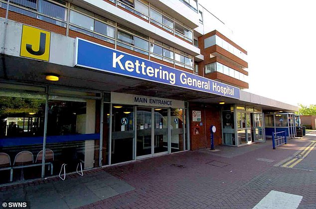 The 13-year-old was admitted to a pediatric ward at Kettering General Hospital after experiencing severe lower back pain and cold symptoms (a general view from Kettering General Hospital)