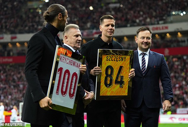 Szczesny and Grzegorz Krychowiak officially say goodbye to the Polish national team on Saturday evening