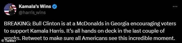 1728916997 476 Georgia McDonalds worker confuses Bill Clinton with Joe Biden in