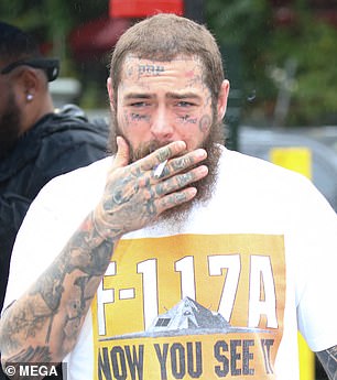 Hall said an interview with Post Malone (pictured) opened her eyes to the true cause of her introspective episodes