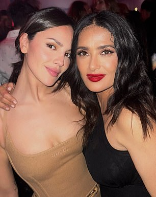 Salma included photos of herself with singer Selena, pop star Becky G, model Camila Morrone and actresses Jenna Ortega, Penelope Cruz, Sofia Vergara, Jessica Alba, Eva Mendes, Zoe Saldana and Eiza Gonzalez (seen)