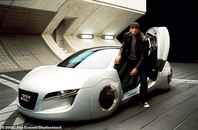 Det. Del Spooner (Will Smith) is shown driving Audi RSQ, a concept car developed by Audi for use as product placement in the science fiction film