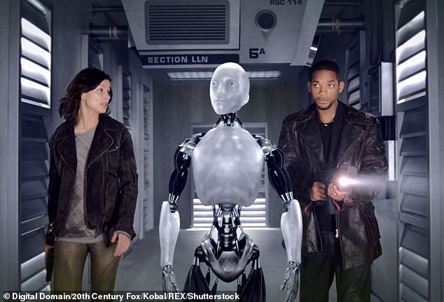 Pictured: Sonny, the NS5 robot from the 2004 science fiction film 'I, Robot', in which intelligent robots fill public sector positions in a dystopian world