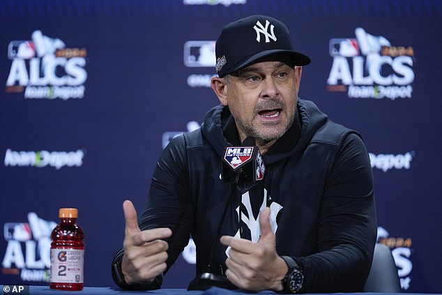 Yankees manager Aaron Boone teased the presence of the A-List guests on Monday afternoon