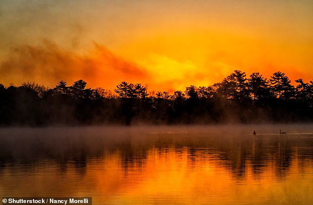 A sunset over Hanson (stock image) The city is home to fewer than 11,000 people