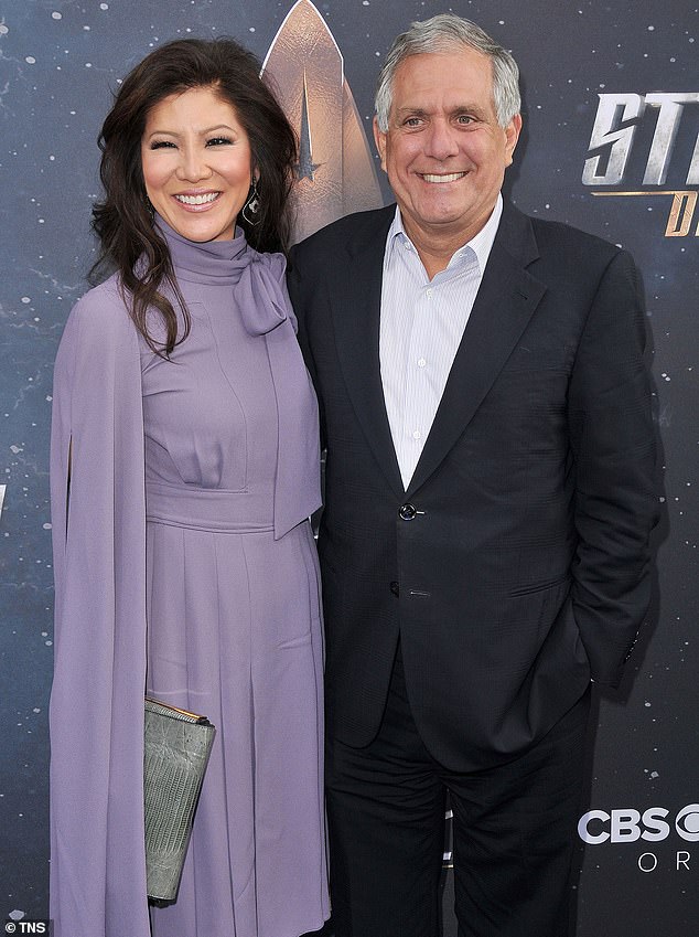 Julie has been married for twenty years to Leslie, the former chairman and CEO of CBS Corporation; pictured 2017