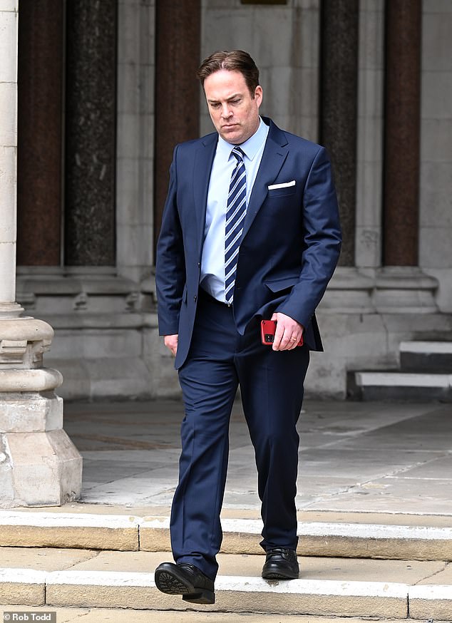 Dominic Wightman, editor of online magazine Country Squire (pictured outside the High Court in London)