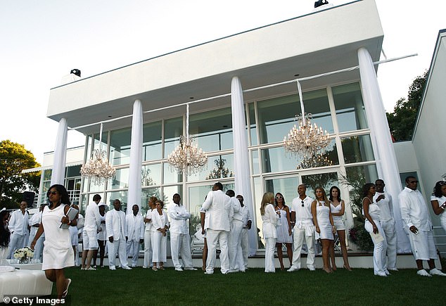 Combs hosted a 'White Party' in East Hampton, New York in September 2007