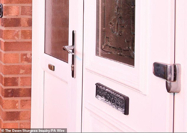 The doorknob of Mr Skripal's house, on which the Novichok is believed to have been smeared