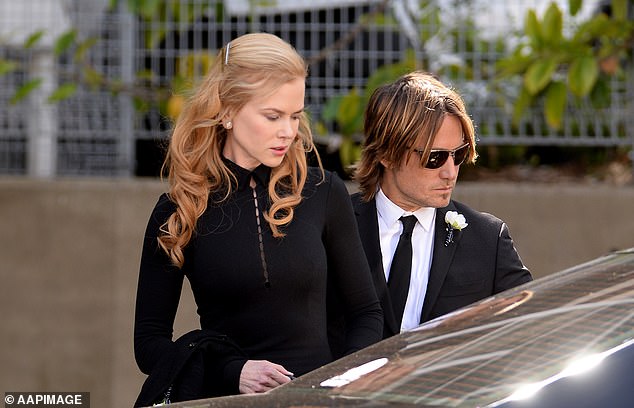 It was the same location where the Kidman family said goodbye to her father Antony (pictured) in 2014 in a much more public ceremony attended by many high-profile guests