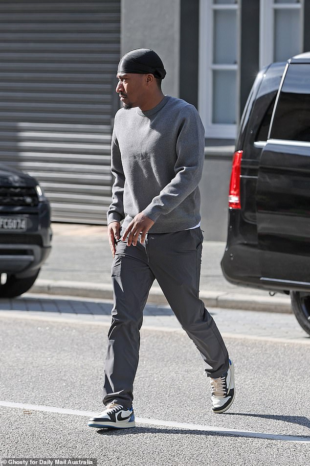 The rapper then headed to Geoffrey Miller Chambers' law office in Perth's CBD