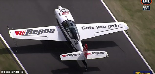 The plane reportedly took off again, but it appeared to have suffered some damage to the rear wing, according to the Fox Sports broadcast