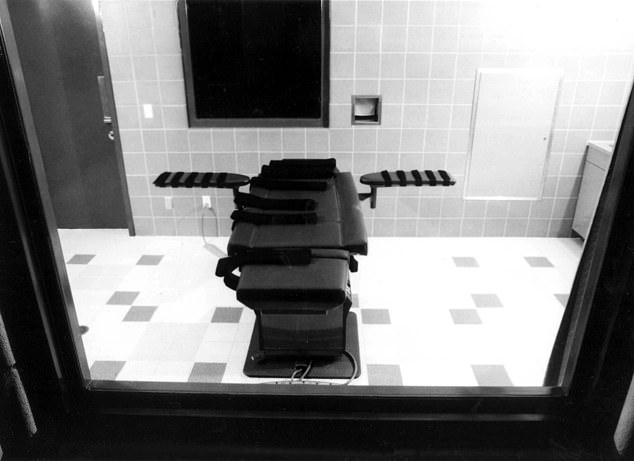 The execution chamber of the American prison in Terre Haute, Indiana