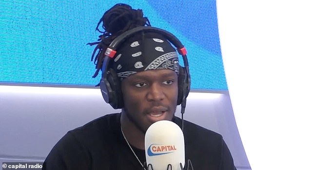 KSI talked about his music career on Capital Radio on Tuesday. He told host Jimmy Hill that hurtful comments about his music make him want to 